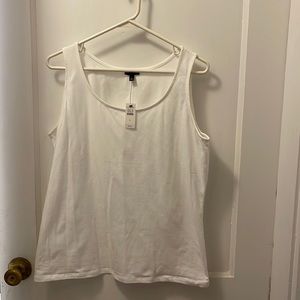 Talbots new white cotton tank